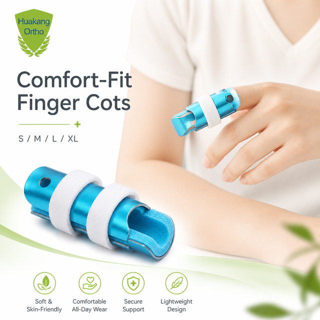 Cushioned Orthopedic Finger Stabilizer Multi Size Metal Finger Brace for Sprain Fracture Post Injury Healing Care