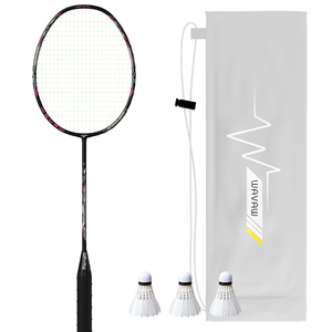 WAVAW Small Steel Cannon, <span class=keywords><strong>raquette</strong></span> de <span class=keywords><strong>badminton</strong></span> en fibre de carbone de qualité compétition, type offensif, légère 80g, légèrement renforcée, très vendue - Product Image 1