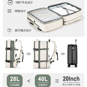 Laptop <b>Backpack</b> Large Capacity Softback Minimalist Design <b>With</b> Laptop <b>Compartment</b> Unisex Travel Business Use - Product Image 2