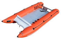 Bateau à voile catamaran gonflable OEM ODM 480 cm en PVC TPU avec auvent et plancher en aluminium