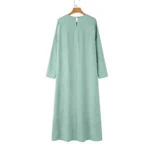 Supplier Custom 2024 Turkish Robe Latest Designs Long Pleated Muslim Dress Women Dubai From Islamic Clothing