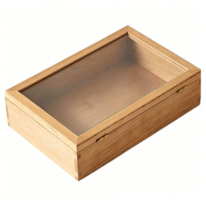 Boîte à bijoux <span class=keywords><strong>en</strong></span> <span class=keywords><strong>bois</strong></span> finition noyer, boîte de rangement avec couvercle à charnières, boîte cadeau pour bijoux - Product Image 4