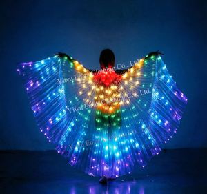 Costume da Danza con Ali di Farfalla Fluorescenti per Adulti, Mantello Luminoso a LED, Gonna per Danza del Ventre - Product Image 2
