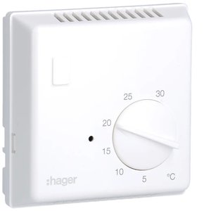 Compatibile con Termostato Bimetallico da Parete Hager 10A 230V 3 Fili Interruttore di Controllo Temperatura - Product Image 1