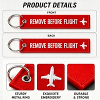 Etiqueta de tela personalizada para equipaje de vuelo, de doble cara, con logotipo bordado, servicio integral, venta al por mayor del fabricante