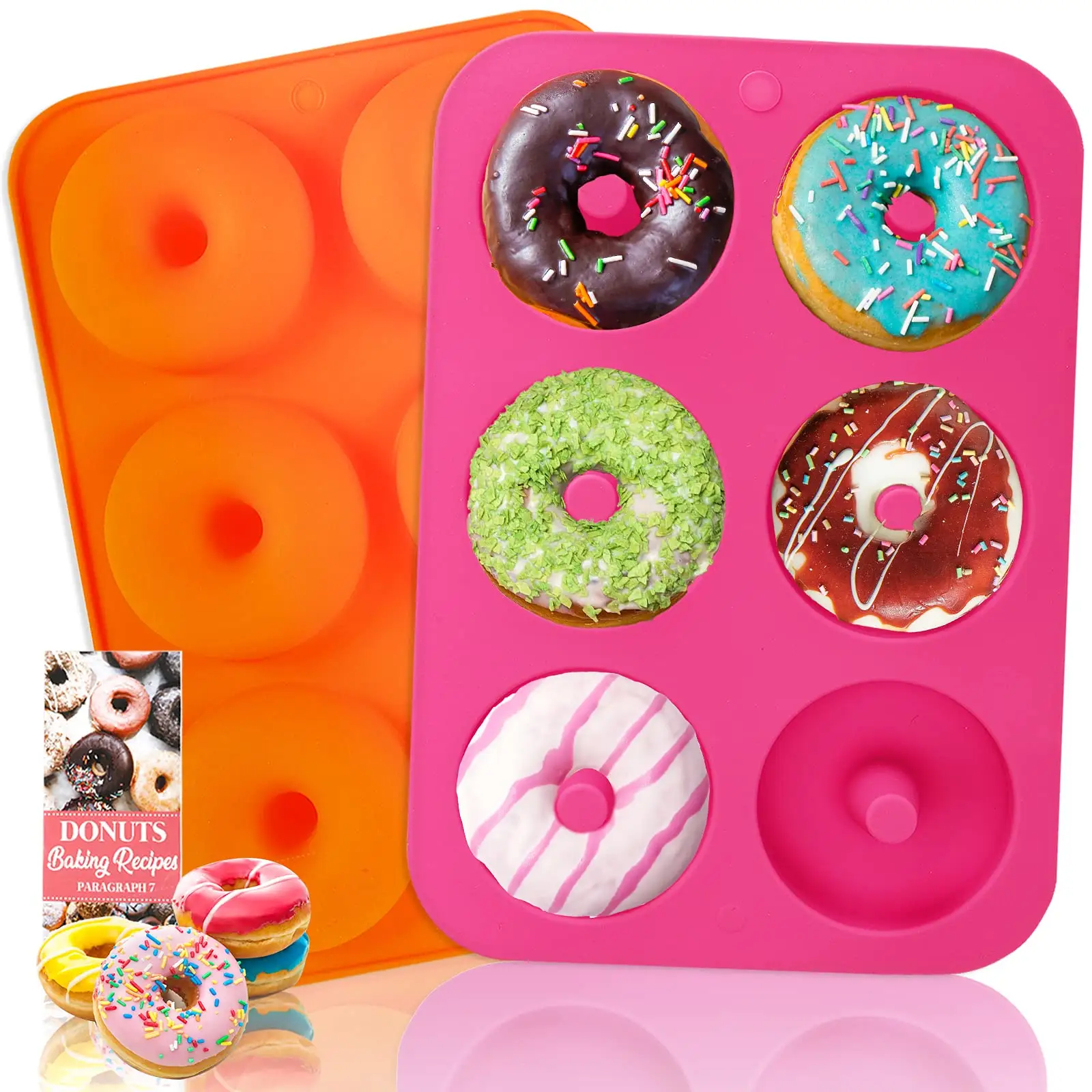 Donut Bakvorm Non-Stick Donut Mal Siliconen Bakvormen Voor Donuts Gemakkelijk Te Bakken Full Size Perfect Gevormde Donuts