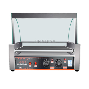 <span class=keywords><strong>Mini</strong></span> máquina de salchichas de jamón a la parrilla móvil comercial pequeña automática para el hogar, máquina de perritos calientes - Product Image 3