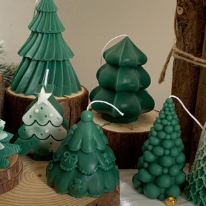 Handmade Aromatherapy Scented Gypsum Resin Silicone Craft <b>Mold</b> 3D Bubble Christmas Tree <b>Candle</b> DIY Pagoda Style <b>Mold</b> Kit - Product Image 4