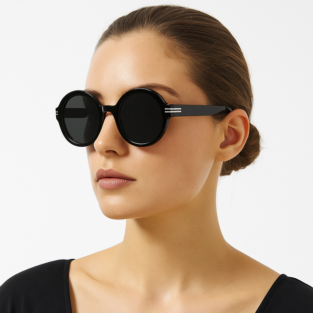 Wholesale Trendy Retro Vintage Style Round Acetate Sunglasses for Women and Men UV400 Protection High Quality Sunglasses