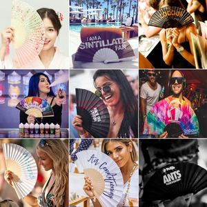 Tissu de sublimation de ventilateur en plastique pliant de poche avec impression personnalisée Style musical pour les promotions - Product Image 6