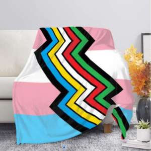 Handicap (arc-en-ciel) Couverture Cadeaux LGBT Lesbian Gay Pride Décor coloré Personnalisé Doux Flanelle Lit Canapé Couvertures - Product Image 2