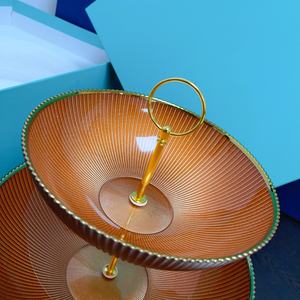 Offre Spéciale – Assiette à Fruits Double Couche en Verre Émaillé Orange, Compartimentée, Compatible Lave-Vaisselle et Non Toxique, Style Européen, Belle et Pratique - Product Image 4