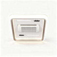 Ventilateur de plafond sans pales carré avec éclairage LED blanc froid, télécommande, silencieux, pour la décoration intérieure domestique
