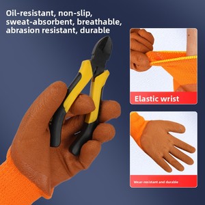 <span class=keywords><strong>Guanti</strong></span> in Spugna Personalizzati Antiscivolo, Resistenti all'Usura e Traspiranti con Logo in PVC per Protezione Lavorativa nella Manipolazione e Lavorazione Meccanica - Product Image 3