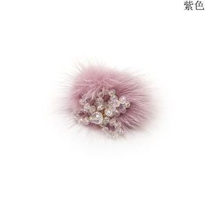 Vente chaude teint couleur strass vraie boule de <span class=keywords><strong>fourrure</strong></span> de vison/<span class=keywords><strong>fausse</strong></span> <span class=keywords><strong>fourrure</strong></span> pompons avec porte-clés/voiture/téléphone capuchon anti-poussière/sac à main - Product Image 2