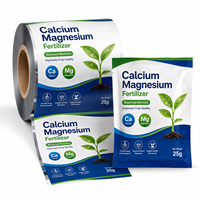 Film d'emballage pour engrais calcium-magnésium, rouleau personnalisé imprimé, sac en matériau laminé flexible pour sachets de nutrition végétale de 25g