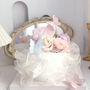 Décoration de gâteau en papier papillon Joyeux Anniversaire, thème Miel et Douceur, pour Anniversaire, Saint-Valentin, Fête de Qixi - Product Image 5