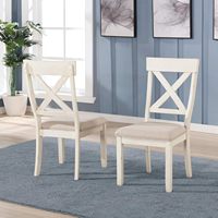 Ländlicher Stil Prato Bauernhaus 6-teiliges Esszimmer-Set Esstisch 4 Kreuzrücken-Stühle Bank Antik Weiß Distressed Wohnmöbel