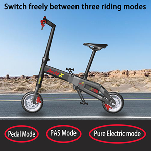 Bicicleta Eléctrica Plegable Archi X G-C10 de 10 Pulgadas con Fibra de Carbono, Motor Trasero sin Escobillas de 24V 240W, Frenos de Disco Hidráulicos, Batería de Litio - Product Image 5