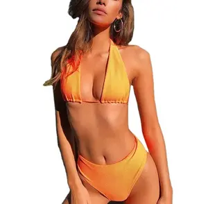 2023 Nieuwe Ontwerp Oem Bikini 2 Stuk Sexy Badpak Hot Sale Custom Braziliaanse Badpak Vrouwen High Cut Badmode