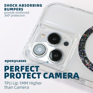 Funda Magnética Transparente Antigolpes con Purpurina para iPhone, Nueva Tendencia de Fabricantes de Aikusu - Product Image 2