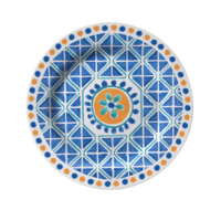 Assiette en mélamine colorée avec compartiment à chips et sauce, compatible lave-vaisselle, idéale pour cadeau de pendaison de crémaillère, fête à la plage, brunch du week-end, usage quotidien