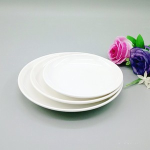 Assiette à salade blanche élégante et incassable de 9/10/11/12 pouces, 30% mélamine, assiettes à dîner écologiques, jetables, de qualité alimentaire, simples - Product Image 6