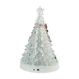 Arbre de Noël LED en acrylique avec scène de crèche, train musical et mouvements, fonctionne avec 3 piles AA, décoration intérieure - Product Image 6
