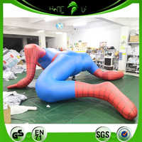 Modèle géant gonflable Spider-Man de Hongyi Toy, rampant sur le bâtiment, modèle de héros de film gonflable personnalisé pour décorations extérieures