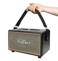 Altavoz Portátil Retro S6 al por Mayor, Carcasa de Madera y PU, BT5.4, Altavoces Dobles, Batería de Larga Duración