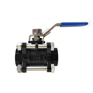 Precio al por mayor Proveedor <span class=keywords><strong>de</strong></span> China Válvula <span class=keywords><strong>de</strong></span> bola <span class=keywords><strong>de</strong></span> acero <span class=keywords><strong>de</strong></span> tres piezas (3PCS) con operación manual - Product Image 4
