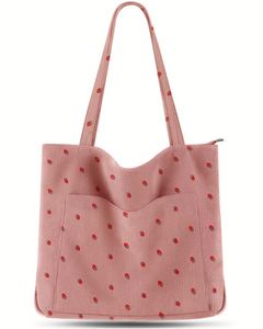 Bolsa Tote Estética con Bolsillo Exterior, Bolsa de Hombro Reutilizable para Mujer - Product Image 2