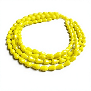 Collar de Resina con Diseño Geométrico Elegante para Mujer, Cadena Chapada en Oro, Cuentas Azules, Joyería de Fiesta, Moderna y Elegante - Product Image 5