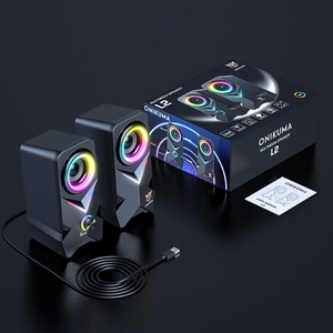 <span class=keywords><strong>ONIKUMA</strong></span> L2 2Pcs Set Altavoz Bluetooth RGB Luz colorida HiFi Audio Subwoofer inalámbrico - Product Image 6