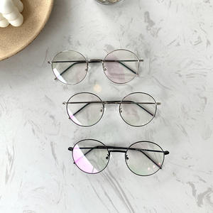 Gafas de Metal Redondas Retro Qianai V3-1885, Montura Completa, Lentes de PC, Anti-UV, Anti-Luz Azul, Unisex, Origen Taizhou - Product Image 2