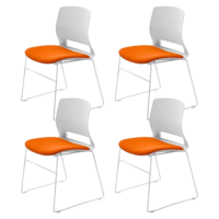 Chaise de conférence exécutive moderne et flexible - Extrêmement confortable, légère, mobilier de bureau ergonomique empilable pour auditorium
