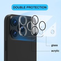 Protection d'objectif en verre pour iPhone 17 Pro Max, impression soyeuse 3D, couverture intégrale, verre trempé pour iPhone 17, 16, 15 Pro