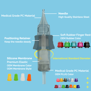 Cartucho de tatuaje profesional para tatuar, agujas de alta calidad con esterilización OEM/ODM, préum1rl <span class=keywords><strong>3RL</strong></span> 5RL, 2022 - Product Image 4
