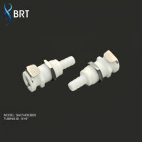 Raccord coudé en ligne BRT en laiton chromé 1/4 3/8 pour tuyau, connecteur rapide à déconnexion rapide, raccords de tuyauterie
