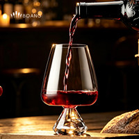 Bleifreier Kristallglas-Rotweingoblet mit Griff, dickem Boden, Premium-Qualität, 530 ml, elegantes Design für den Heimgebrauch und gehobene Restaurants.