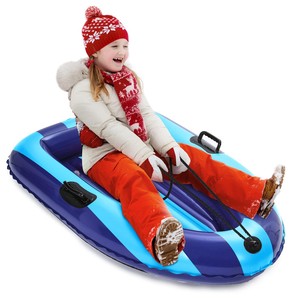 Oferta de Invierno: Bicicleta de Nieve Inflable de Diseño Único, Moto de Nieve Rosa, Trineo Inflable Reforzado para Exteriores, Unisex - Product Image 2