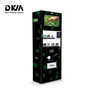 Dkmvending novo negócio rentável baixo custo id card reader idade verificação cânhamo pote cbd vending machine for sale