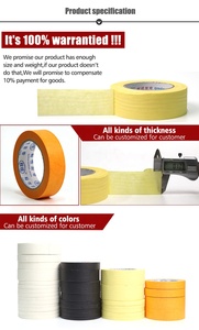 China Factory Direct Sale Custom Yellow Crepe Paper Masking Tape - Product Image 4