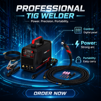 YEESTECH 205A Nouveau Poste à souder TIG 205P avec fonction pulsée, grand écran LED, capacités Stick/DC/Pulse, double tension 220V