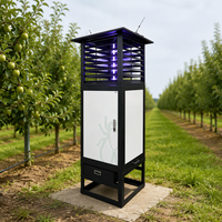 YONGAGRI Station de surveillance des insectes solaire IoT, Piège à nuisibles UV 365nm, Nettoyage automatique, Photographie à distance, Agriculture, Lithium Fer