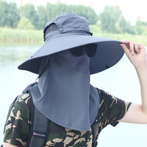 Sombrero de Pescador de Ala Ancha con Protección Solar y Cubre Cuello, Transpirable, para Senderismo, Ciclismo y Pesca de Verano para Hombre - Product Image 3