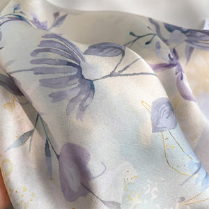 Printed 100% Mulberry Silk <strong>Scarf</strong> Women's Elegant Floral Square <strong>Scarf</strong> Lightweight Luxury Gift - Product Image 6
