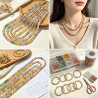 Vente directe des fabricants de Yiwu : Perles de verre Abacus 5x8mm, perles rondes transparentes en cristal pour la fabrication de bijoux DIY