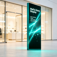 Boîtes lumineuses publicitaires ultra-minces série Pro, écran rétroéclairé LED, profil fin de 22 mm pour la signalisation des vitrines de magasins de détail