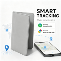 Portefeuille de voyage intelligent avec suivi GPS, compatible Apple Find My et Google Find My Device, blocage RFID, pour les voyages d'affaires